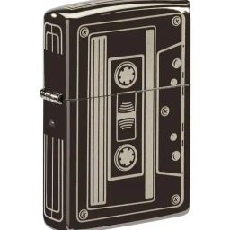ZIPPO Cassette Tape Design Black Brass Windproof Pocket Lighter-image-44