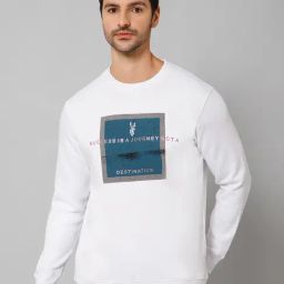 Cantabil White Regular Fit Printed Sweatshirt-image-71