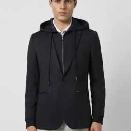 Van Heusen Black Slim Fit Blazer-image-97