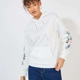 Styli White Embroidered Hoodie-picture-6