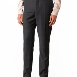 Selected Grey Slim Fit Self Pattern Trousers-picture-12