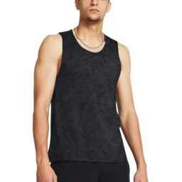 Under Armour Black Slim Fit Texture Tank Tee-image-35