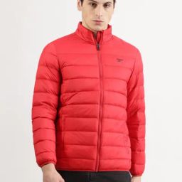 Reebok Red Regular Fit Puffer Jacket-4