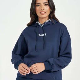Styli Navy Printed Hoodie-image-67
