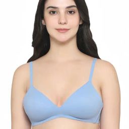 Wacoal Light Blue Half Coverage Non-Wired T-Shirt Bra-33