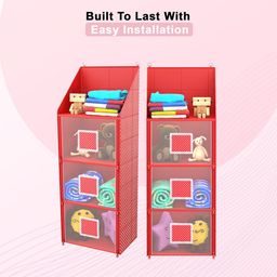Kuber Industries Red Set of 2 Regular Multi-Utility Organisers image 4