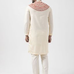 DEVOILER Men Ethnic Motifs Printed Regular Kurta with Pyjamas & image 2