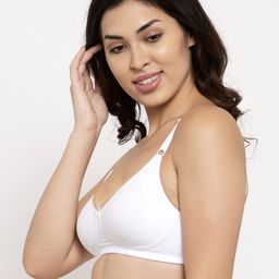 Prag & Co White Non-Padded Non-Wired Full Coverage Support Bra  AB30332BW image 3