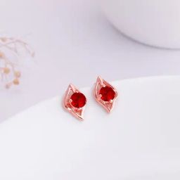GIVA 92.5 Sterling Silver Rose Gold Falling Dew in Red-image-29
