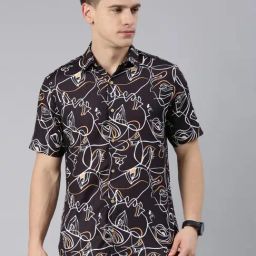 Bushirt Black  Regular Fit Printed Shirt-picture-19