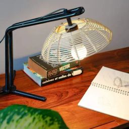 Freedom Tree Raffin Wicker and Metal Table Lamp image 4