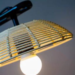 Freedom Tree Raffin Wicker and Metal Table Lamp image 2
