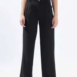 High Star Black Wide Leg Trousers-image-41