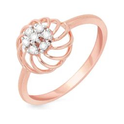 Malabar Gold and Diamonds 18k Rose Diamond Ring for Women-image-19