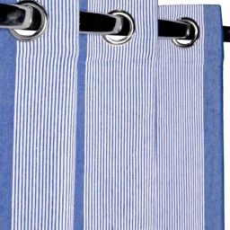 Saral Home Blue Cotton Stripe Curtain-46