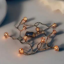 @home Brown Plastic 10-In-1 Festiva Sphere String Light-image-11