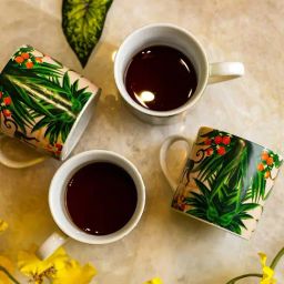 Home4U Simian Printed Multicolor Porcelain Coffee Mug - Set Of 2, (380ml)-image-20