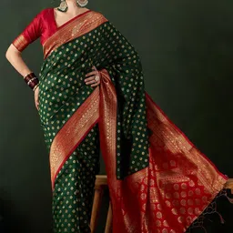 Dori Ethnic Motifs Woven Design Banarasi Saree-picture-52
