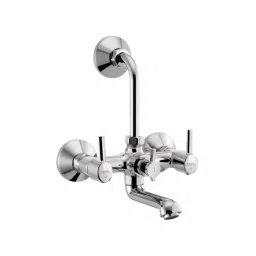CERA Ripple Quarter Turn Three Lever Wall Mount Wall Mixer with Bend Pipe, F1017402-41