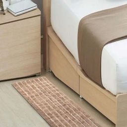 Saral Home Brown Microfibre Small Antiskid & Washable Power Runner-11