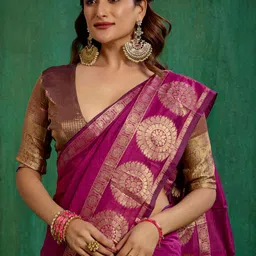 Sangria Woven Design Saree With Blouse Piece-picture-33