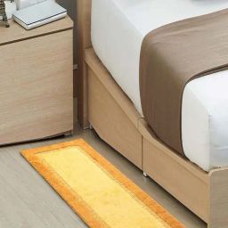 Saral Home Mustard Microfibre Small Antiskid & Washable Power Runner-10