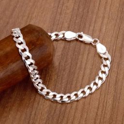 GIVA Love is EveryWhere 92.5 Sterling Silver Classic Bracelet for Men-image-47