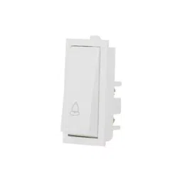 Shivam 6 A 3 Way Polycarbonate Bell Switch, White-48