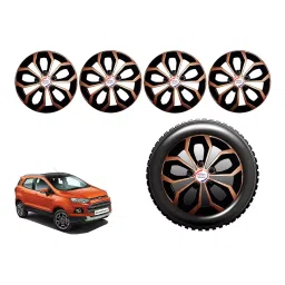 Auto Pearl CoDC15_R Press Type Car Wheel Cover with Retention Ring 381 mm(15 Inch) Glossy Brown, Black for Ford Ecosport 1.0 Ecoboost Trend Plus (Set of 4)-image-72