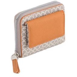 CARPISA Beige & Tan Printed Zip Around Wallet for Women-image-49