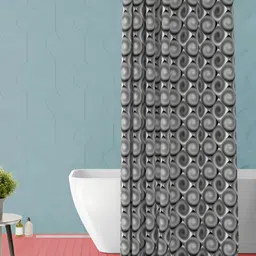 ArtzFolio Black & White Geometric Printed Waterproof Shower Curtain-image-56