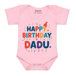 Arvesa Kids-Unisex Pink Cotton Rompers-picture-4