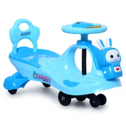 Funride Bunny Swing Car Ride On With Light & Music - Blue-picture-15