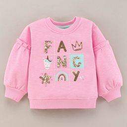 Little Kangaroos Full Sleeves Sweatshirt Multiprint - Pink-image-70