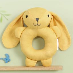 Bonfino Bear Soft Rattle - Yellow-12