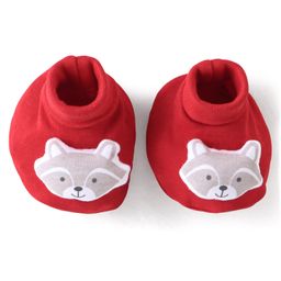 Babyhug 100% Cotton Knit Booties With Koala Design - Red-picture-18