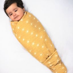 Theoni 100% Cotton Muslin Swaddle-Santorini Sun-image-70