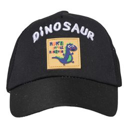 Kid-O-World Dinosaur Text Embroidered Cap - Black-image-7