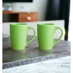 Femora Green Set of 2 Ceramic Coffee Mug (Color May Vary) - 360 ml-picture-29