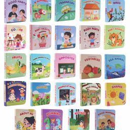 Aditi Toys My First Complete Learning Library Box Set of 24 Board Books Gift Set for Kids Includes Numbers, Alphabets, Fruits, Vegetables, Colors, Shapes, Animals, and More Easy & Fun Way of Learning (Pack of 24)-14