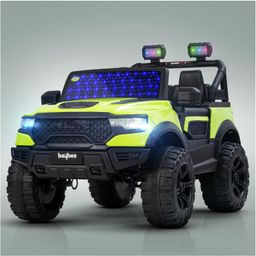 Baybee Battery Operated Jeep for Kids, Ride on Toy Kids Car with Windshield Light & Music | Baby Rechargeable Battery Car | Electric Jeep Car for Kids (Fluorescent green)-28