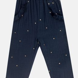 MINI KLUB Cotton Polka Dots Printed Pajama - Blue-image-51