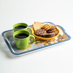 Superware Melamine Mattrix Serving Tray Set- Teal Harmony Matte (Set Of 2)-19