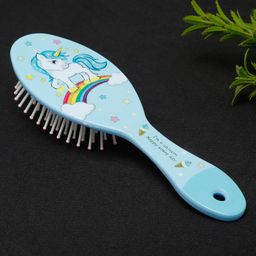 Stol'n Unicorn Printed Oval Shaped Hair Brush-Skyblue-14
