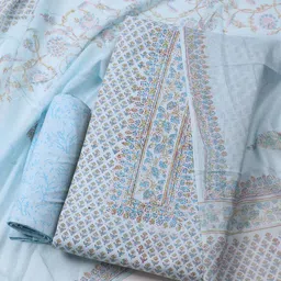 Meena Bazaar Floral Printed Unstitched Dress Material-image-96