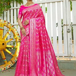 K 5 Fashion Floral Pure Silk Ready to Wear Banarasi Saree-image-95