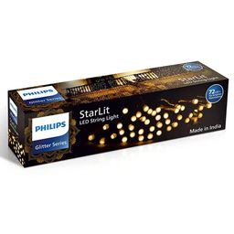 PHILIPS Lighting Starlit 12 Meter 72 LEDs String Light for Decoration | Decorative LED String Light | Warm White, polycarbonate, for Diwali, Ganesh Chaturthi , Christmas decoration - pack of 2 image 5