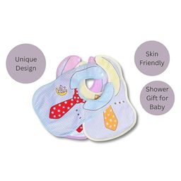 Joy Buzz Waterproof Feeding Bibs with Snap Button Closure Tie Print Pack of 8- Multicolour image 5