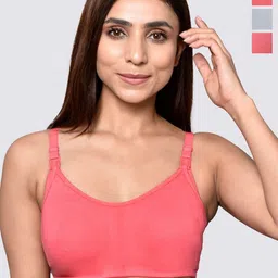 Inner Sense Women Pack of 3 Organic Cotton Antimicrobial Full Coverage Bra-image-64
