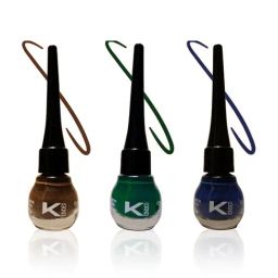 KINDED Liquid Eye Liner Chocolate Brown, Royal Blue & Dapper Green Combo-image-67
